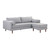 Cave Velvet Sectional (Gray Tweed)