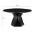 Iris Dining Glass Table (Black)