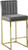 Tara Velvet Counter Stool-Gold (Grey, Black)-Single