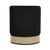 Ivy Velvet Ottoman (Black)