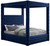 Curtis Velvet Bed (Emerald, Navy)