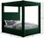 Curtis Velvet Bed (Emerald, Navy)