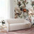 Yara Pleated Velvet Sofa (Beige)