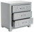 Euclid 3-Drawer Nightstand (Grey/Silver)