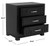 Euclid 3-Drawer Nightstand (Black/Silver)