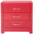 Euclid 3-Drawer Nightstand (Red)