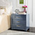 Euclid 3-Drawer Nightstand (Navy/Gold)