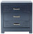 Euclid 3-Drawer Nightstand (Navy/Gold)
