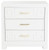 Euclid 3-Drawer Nightstand (White/Gold)