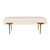 Leneva Waived Velvet Bench (Off White)