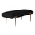 Leneva Velvet Bench (Black)