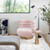 Naomi Velvet Swivel Accent Chair (Blush)