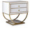 Melba Nightstand (White+Gold)