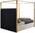 Jones Velvet Bed (Black, Cream or Grey)