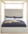 Jones Velvet Bed (Black, Cream or Grey)