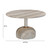 Omaha Concrete Faux Travertine Dining Table 48"