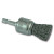 CRIMP WIRE SPINDLE MOUNTED END BRUSH 25MM, 1/4" HEX SHANK