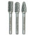 HOLEMAKER CARBIDE BURR SET, BLISTER PACK, 3PCE SB3, SC3, SF3,