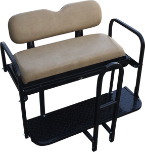 Backseat Rear Flip Seat for EZGO TXT (1996+), providing additional seating and cargo space for your golf cart. Backseat Rear Flip Seat for EZGO TXT (1996+), providing additional seating and cargo space for your golf cart.