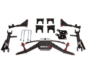 Club Car Precedent/Onward/Tempo with MadJax King 6-inch XD Lift Kit installed, showcasing enhanced suspension and off-road capability. Club Car Precedent/Onward/Tempo with MadJax King 6-inch XD Lift Kit installed, showcasing enhanced suspension and off-road capability.