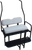 Backseat Rear Flip Seat for Club Car DS (2000-2013) in white, providing extra seating and cargo space for your golf cart