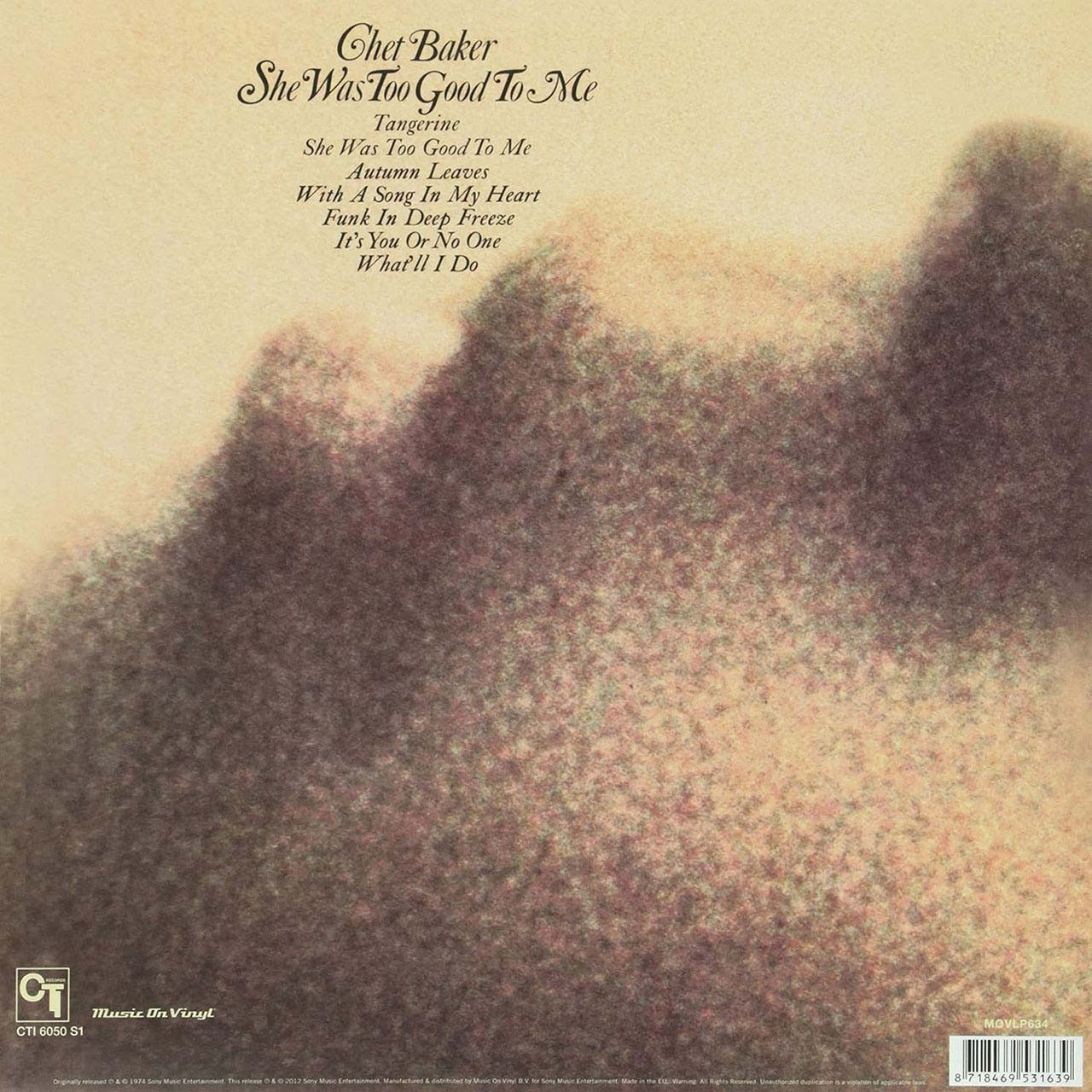 Chet Baker - She Was Too Good To Me (LP) Vinyl Record