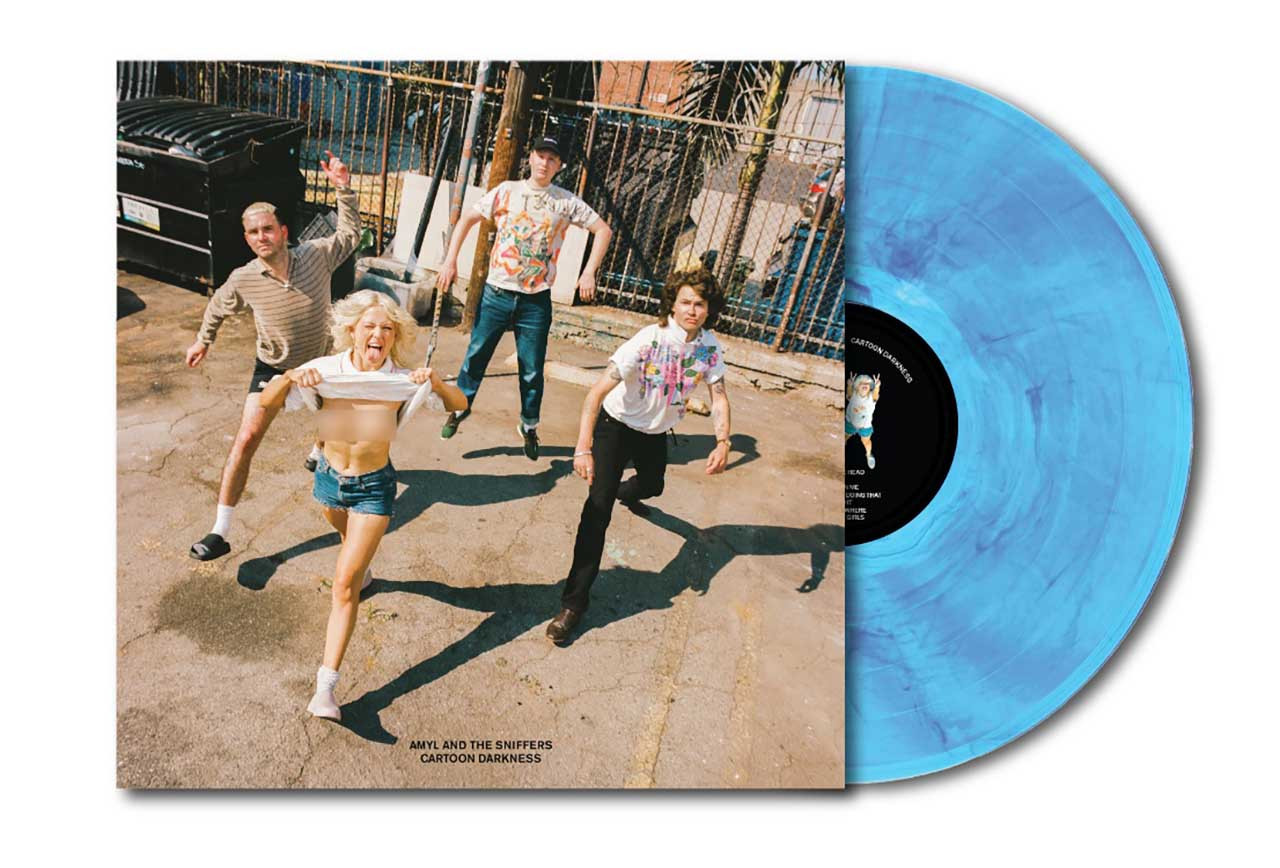 Amyl And The Sniffers - Cartoon Darkness (LP) - Marbled Blue Vinyl 