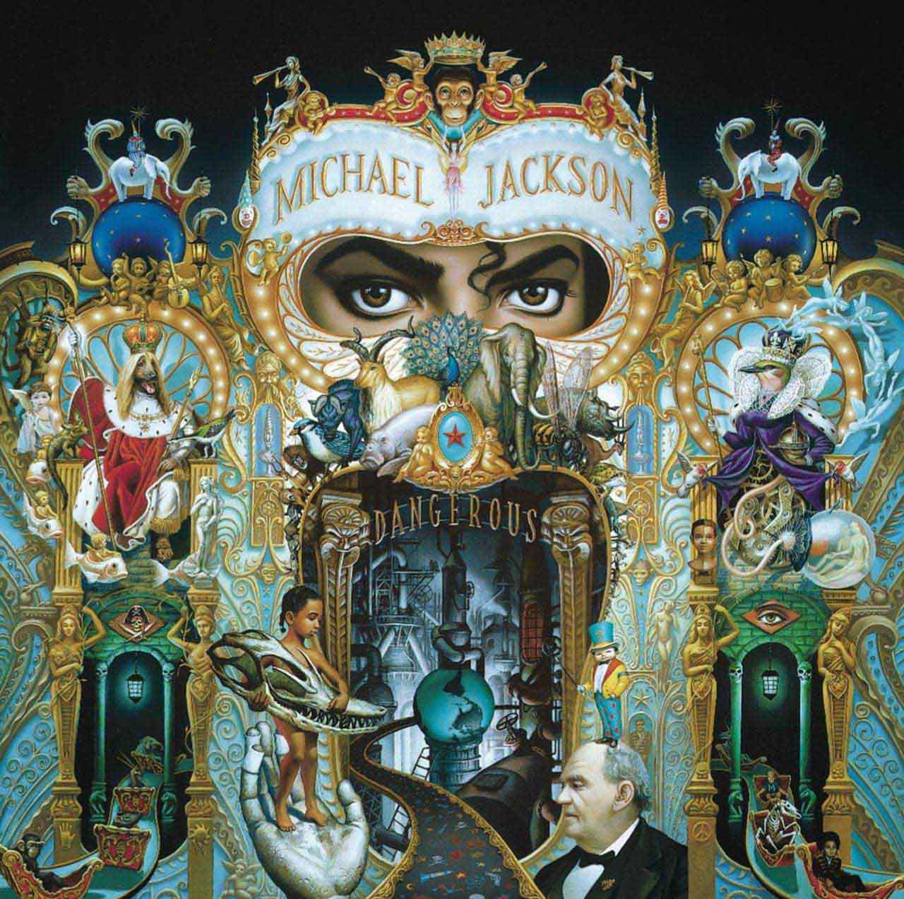 Michael Jackson - Dangerous (2LP) - Red & Black Swirl Vinyl Record