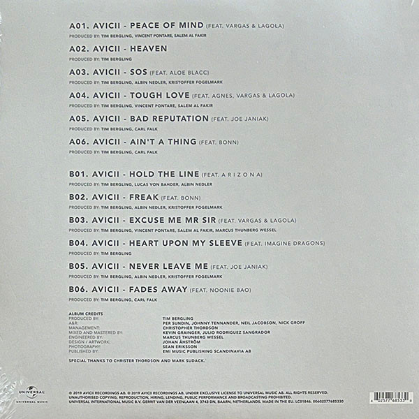 Avicii - Tim (LP) Vinyl Record