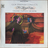 Actual image of the vinyl record album artwork of Igor Stravinsky Conducts Columbia Symphony Orchestra's The Fairy´s Kiss LP - taken in our record store