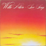 The vinyl record album artwork of Willie Nelson's Love Songs LP