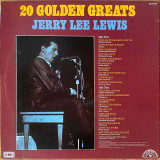 The back cover of Jerry Lee Lewis's 20 Golden Greats second hand vinyl record