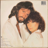 Actual image of the back cover of Barbra Streisand's Guilty second hand vinyl record taken in our record shop