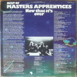 Actual image of the back cover of Masters Apprentices's Now That It's Over second hand vinyl record taken in our record shop