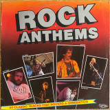 Actual image of the vinyl record album artwork of Various's Rock Anthems LP - taken in our record store