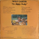 Actual image of the back cover of Wilf Carter's I'm Happy Today second hand vinyl record taken in our record shop