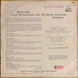 Actual image of the back cover of Benny Goodman And His Orchestra's Featuring Great Vocalists Of Our Times second hand vinyl record taken in our Australian record shop