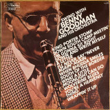 Actual image of the vinyl record album artwork of Benny Goodman And His Orchestra's Swing With Benny Goodman And His Orchestra LP taken in our Melbourne record store