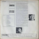 Actual image of the back cover of Frank Sinatra's Sinatra Sings Music For Pleasure second hand vinyl record taken in our Australian record shop