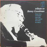 Actual image of the back cover of Peanuts Hucko, Billy Butterfield, Trummy Young, Lars Erstrand, Louise Tobin, Marty Napoleon, Jack Lesberg, Gus Johnson's Tribute To Louis Armstrong / Tribute To Benny Goodman second hand vinyl record taken in our Melbourne record shop