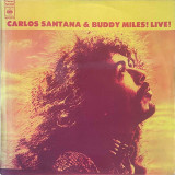Actual image of the vinyl record album artwork of Carlos Santana & Buddy Miles's Carlos Santana And Buddy Miles! Live! LP - taken in our Melbourne record store