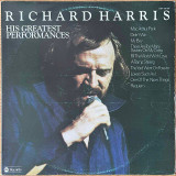 Actual image of the vinyl record album artwork of Richard Harris's His Greatest Performances LP - taken in our Melbourne record store