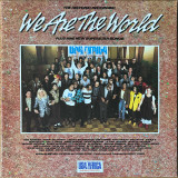 Actual image of the vinyl record album artwork of USA For Africa's We Are The World LP - taken in our Melbourne record store