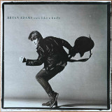 Actual image of the vinyl record album artwork of Bryan Adams's Cuts Like A Knife LP - taken in our Melbourne record store