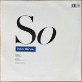 Actual image of the back cover of Peter Gabriel's So second hand vinyl record taken in our Melbourne record shop