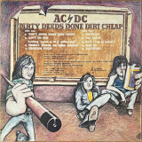 Actual image of the back cover of AC/DC's Dirty Deeds Done Dirt Cheap second hand vinyl record taken in our Melbourne record shop