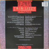 Actual image of the back cover of Thin Lizzy's The Collection second hand vinyl record taken in our Melbourne record shop