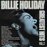 Actual image of the vinyl record album artwork of Billie Holiday's Greatest Hits Vol.2 LP - taken in our Melbourne record store