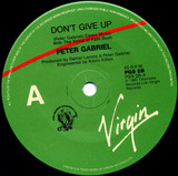 Actual image of the back cover of Peter Gabriel, Kate Bush's Don't Give Up second hand vinyl record taken in our Melbourne record shop