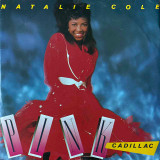 Actual image of the vinyl record album artwork of Natalie Cole's Pink Cadillac LP - taken in our Melbourne record store